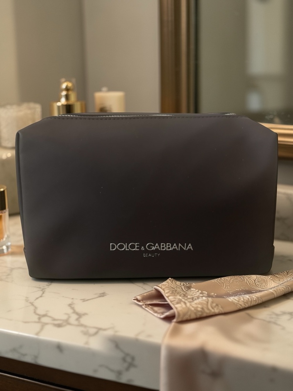 Dolce & Gabbana Beauty‎ | Dark Brown 2 Compartments Toiletry & Travel Bag Unisex